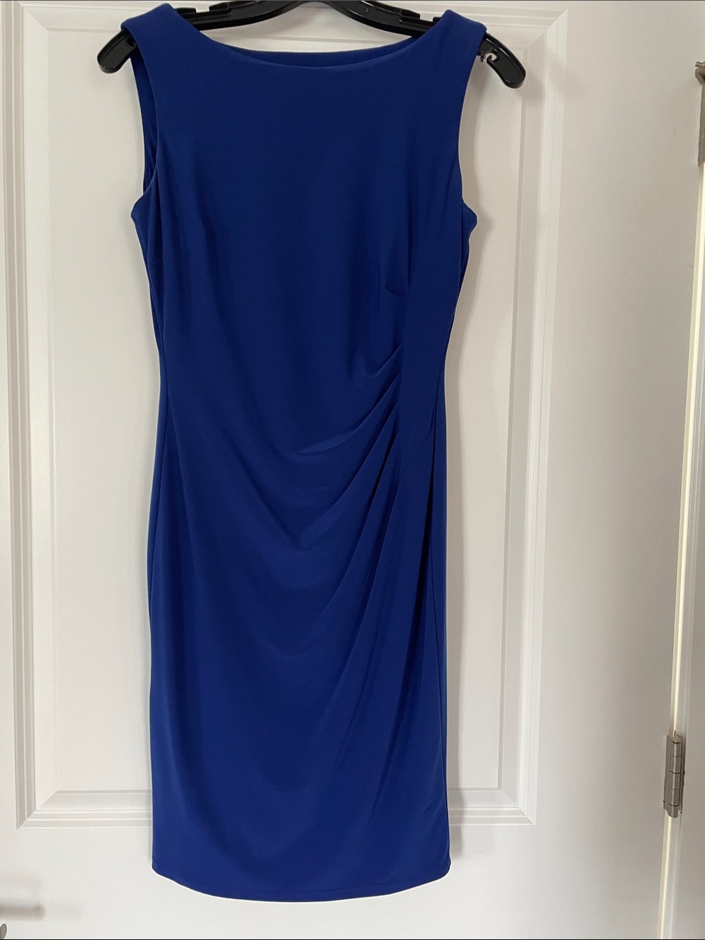 Anne Klein Cobalt Blue Drape Sheath Dress